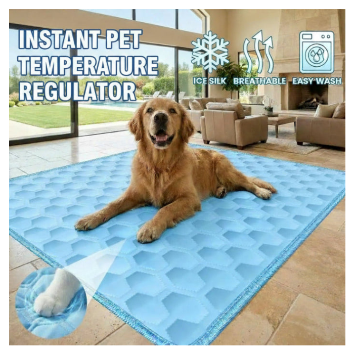 The Yanand HydroCool™ Pressure-Relief Mat. Instant temperature regulation for active dogs